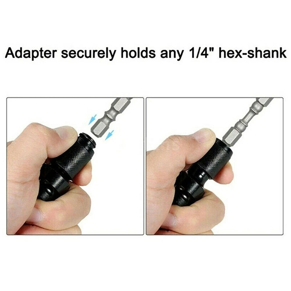 Drill Bit Chuck Adapter 1/2" Drive to 1/4" Hex for Driver Replacement