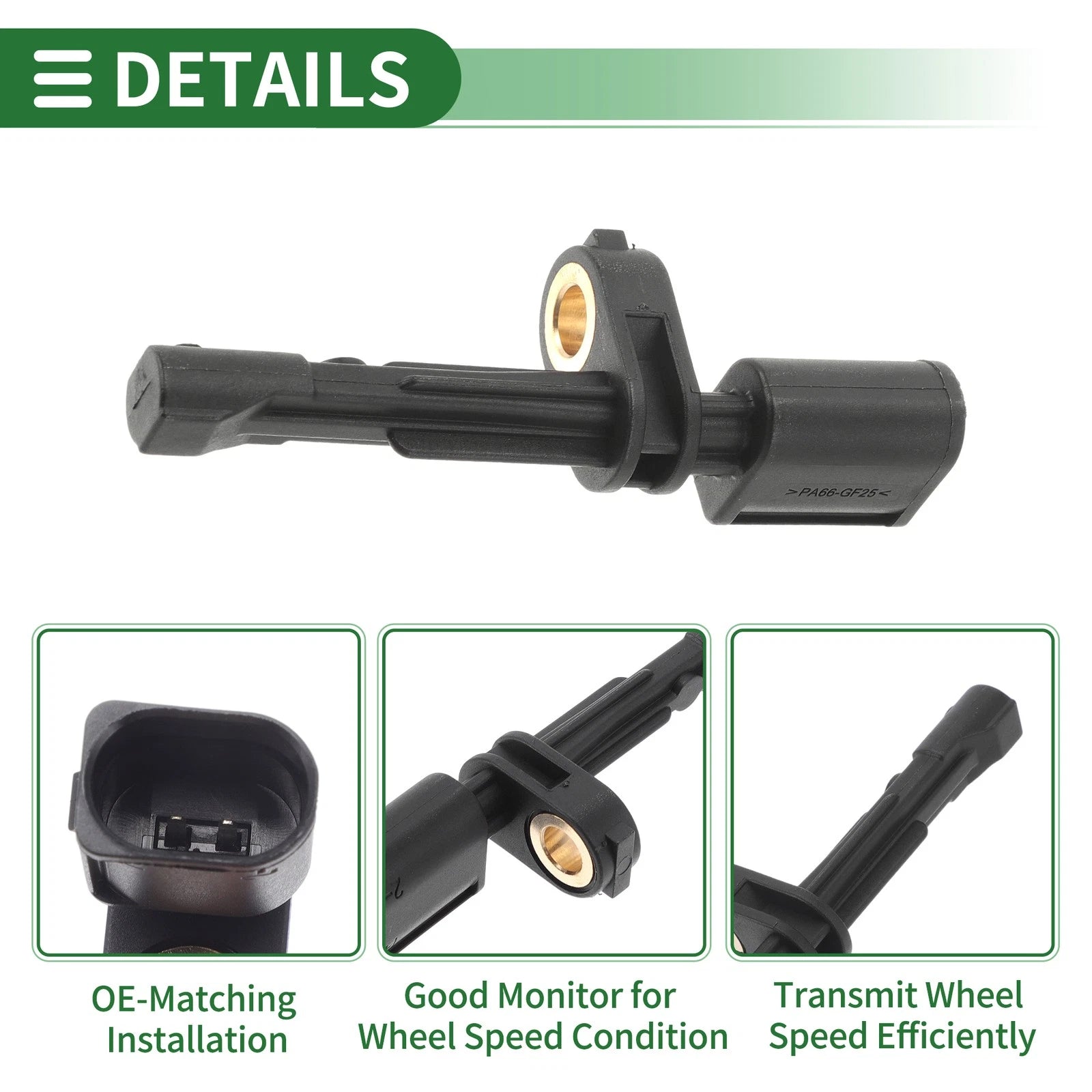 ABS Wheel Speed Sensor No.WHT007147 for Audi Q2 (2018–2019) Left/Right Rear