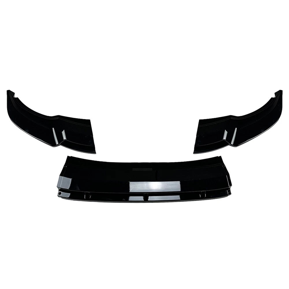 Front Bumper Spoiler Lip for Volkswagen Tiguan Rline (2021–2023) Glossy Black