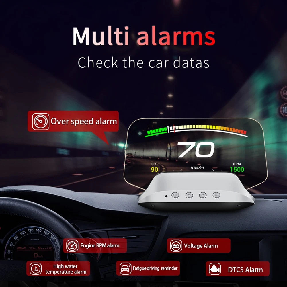 HUD Accessories for Universal Vehicles (GPS Navigation, OBD2)