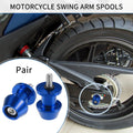 Swingarm Spools CNC 6mm Pair for Motorbike Stand Blue (2010–2024)