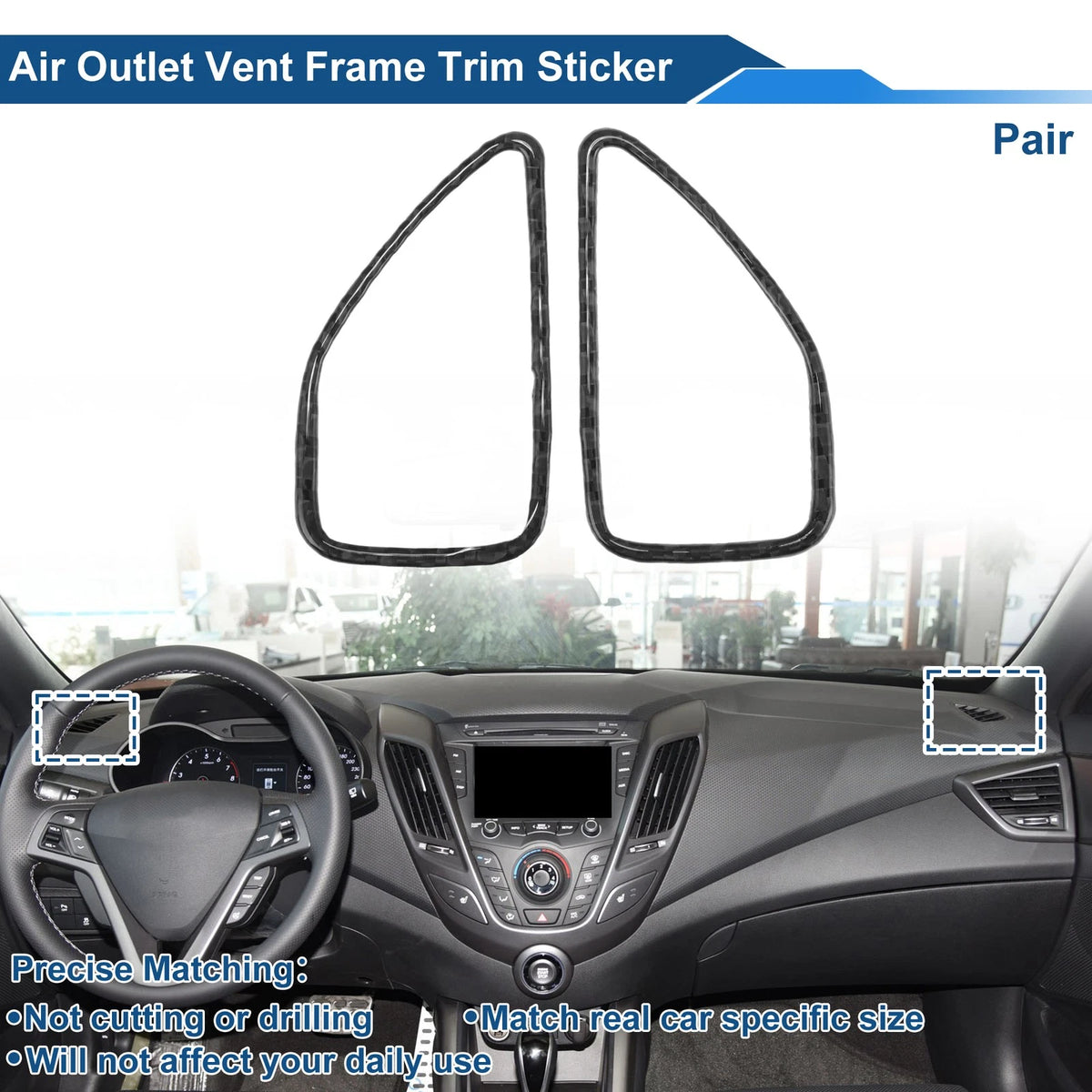 Air Condition Outlet Vent Trim Cover Frame for Hyundai Veloster (2012–2019)