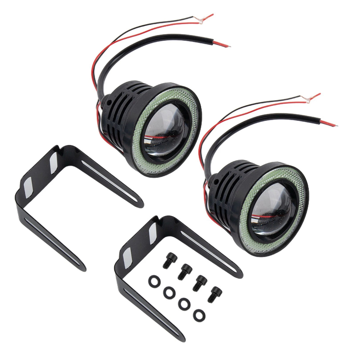 2X 64mm Ice Blue LED Fog Lights Projector Ring for Honda Civic