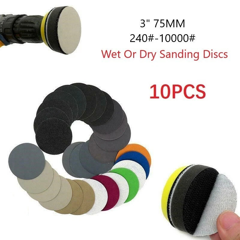 10X Sanding Discs for Universal Use (Wet or Dry) - Silicon Carbide