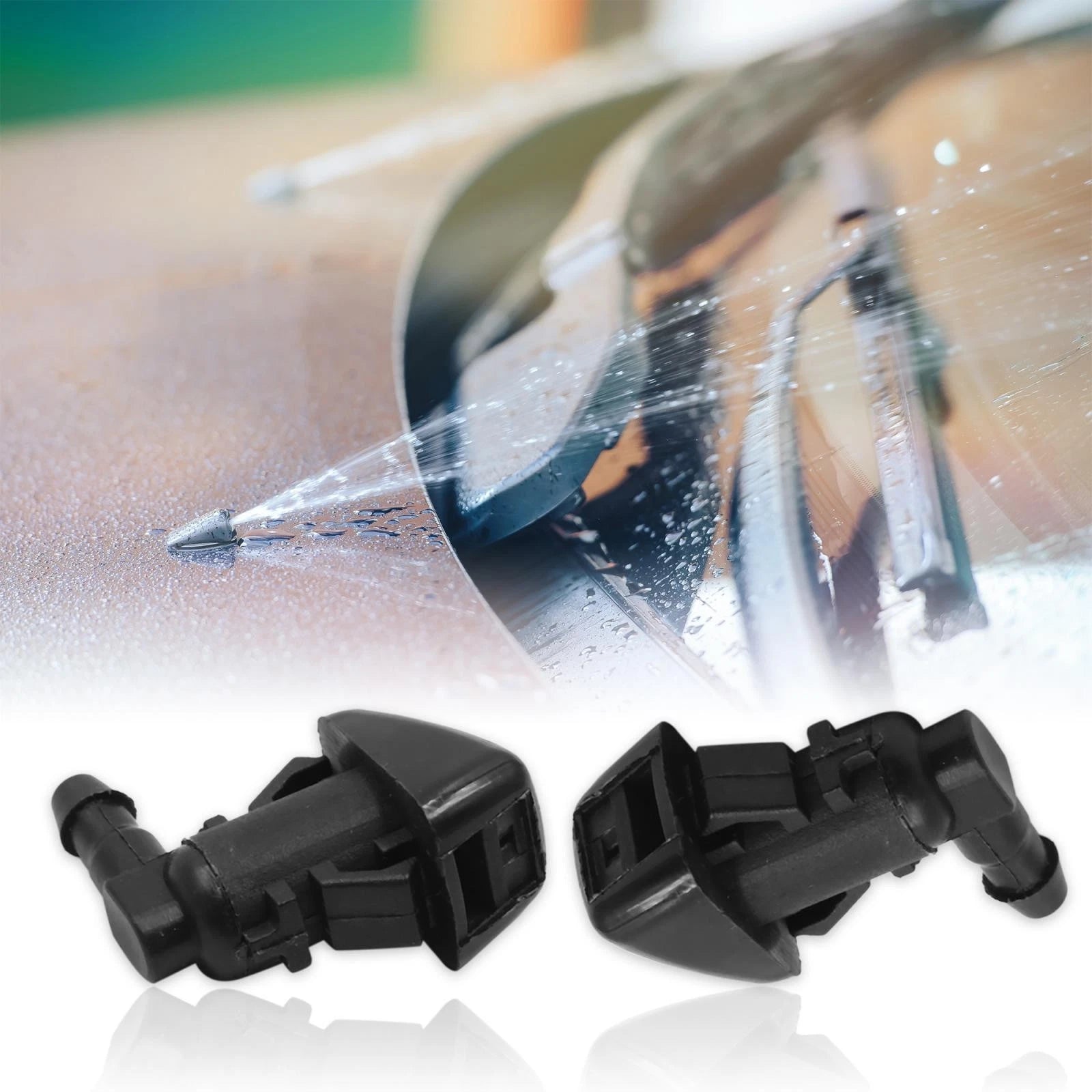 2 Front Windshield Wiper Nozzles Replacement for Jeep Grand Cherokee (2005–2016)