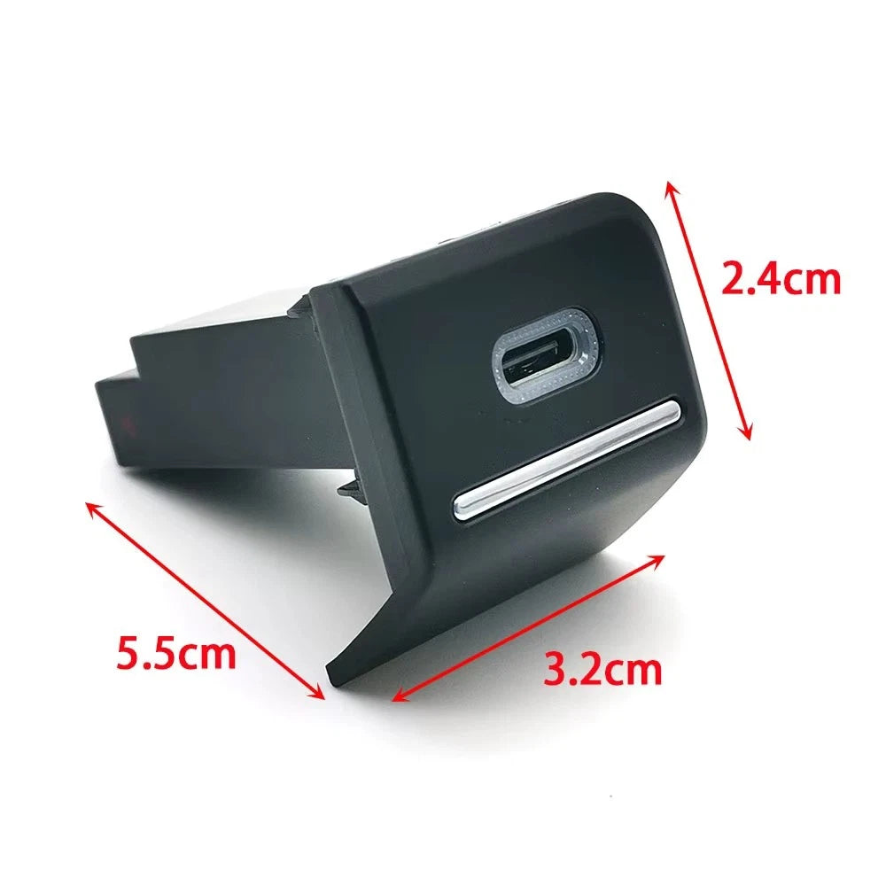18W USB-C PD Fast Charger Kit for VW Beetle (2013–2019) LED