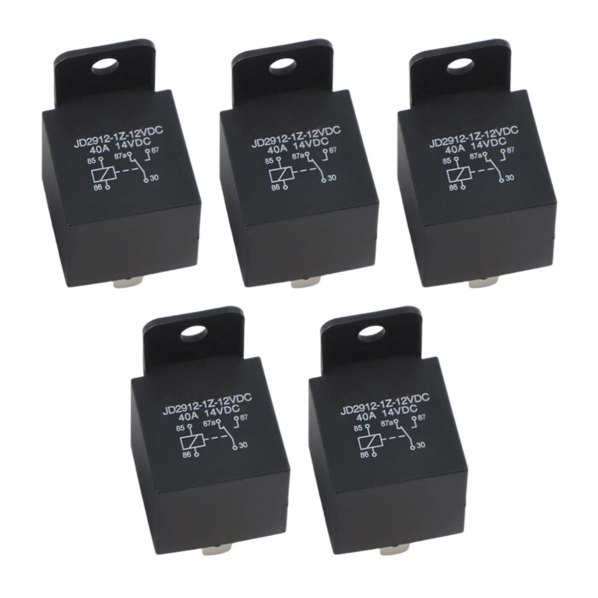 5pcs 12V 40A 5 Pin Relay for Automotive Cars Motorcycles
