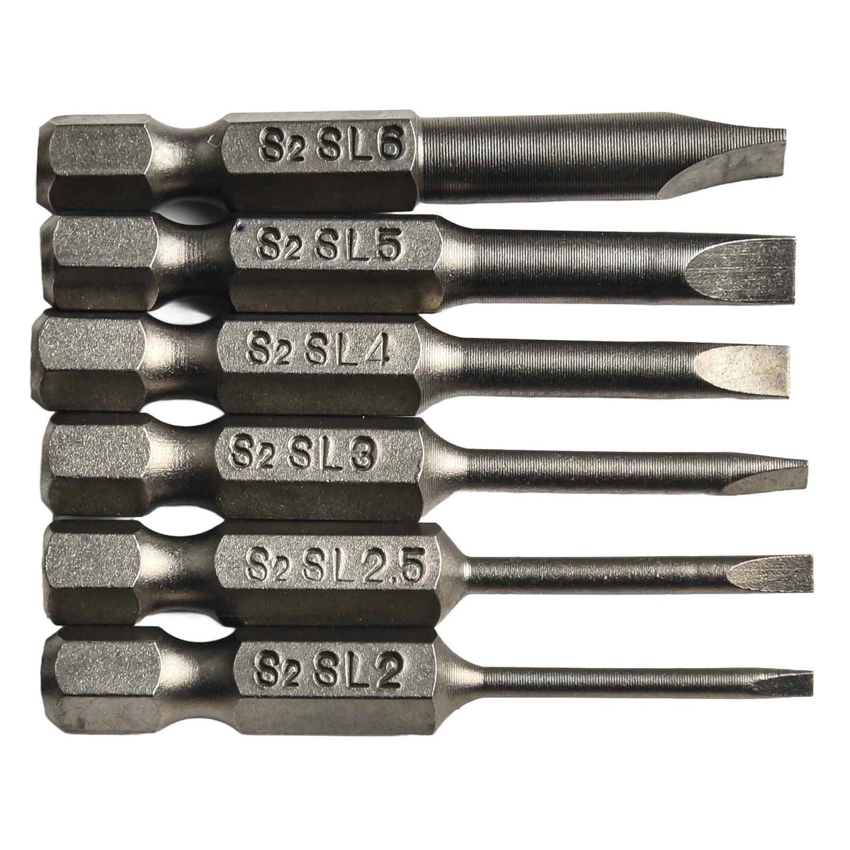 6pcs Magnetic Hex Head Screwdriver Bits for 1/4 Inch Hex Shank (50mm)