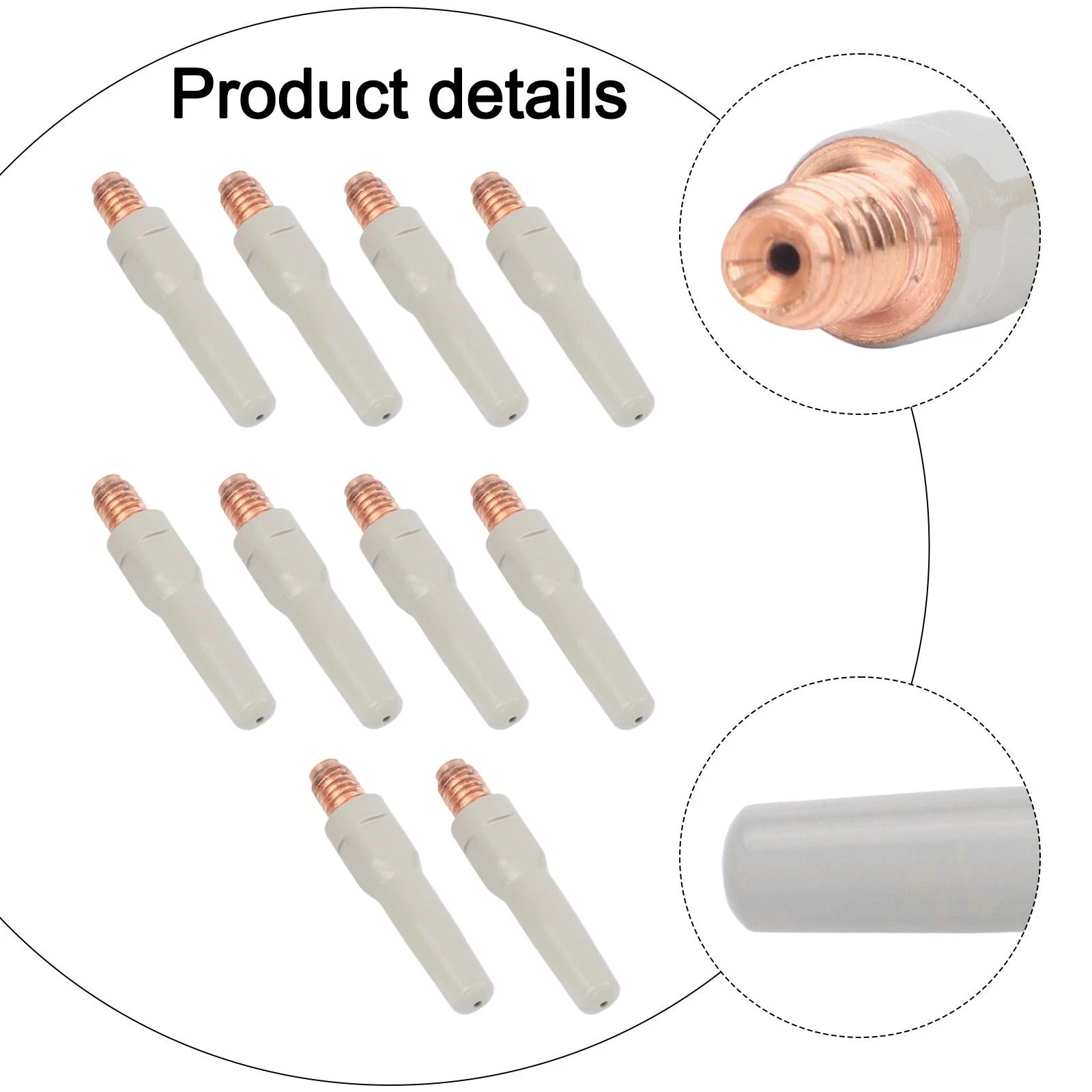 Set of 10 NonStick Welding Tips for MIG Welding