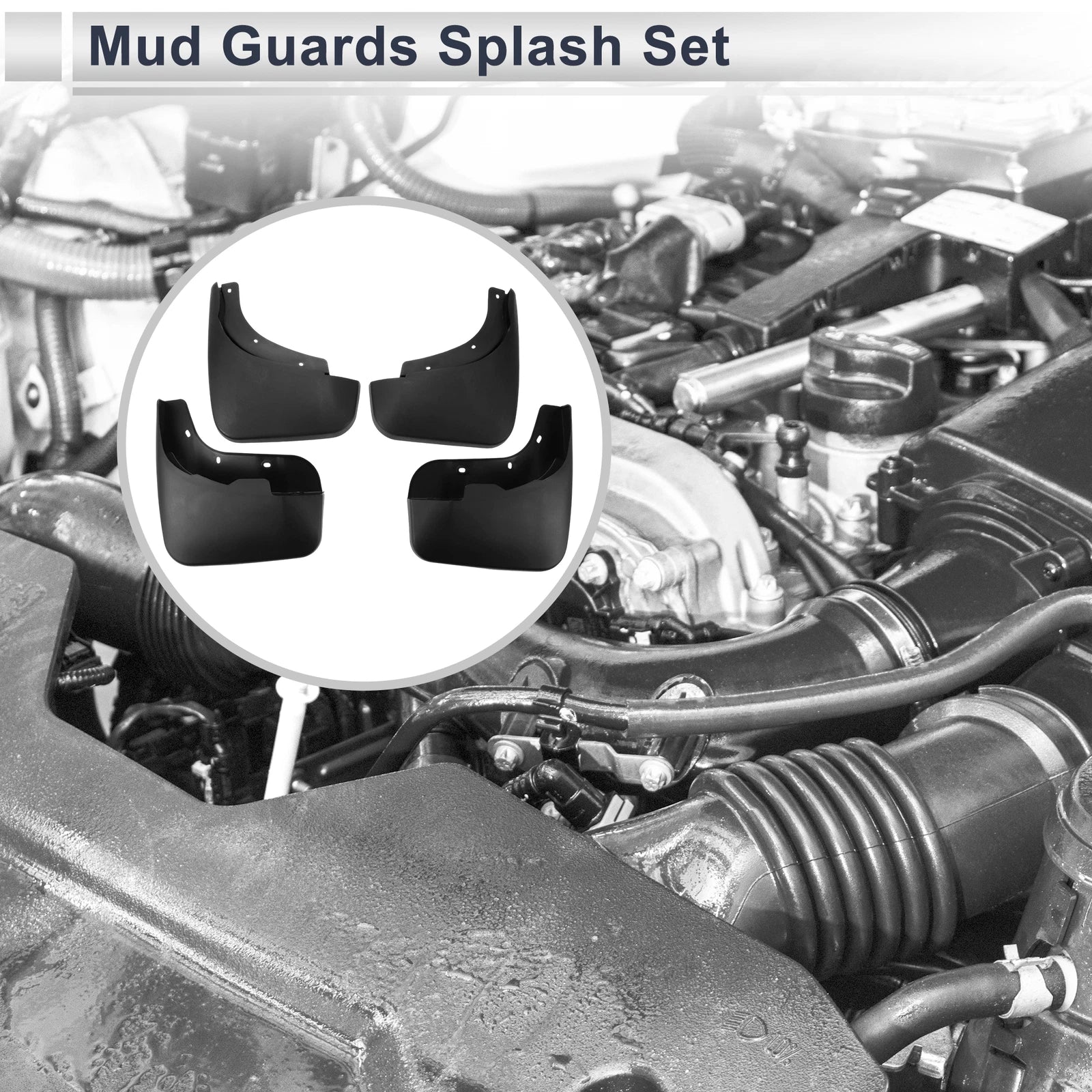 Set of 2 Mud Flaps Splash Guards for Audi Q7 (2006–2015)