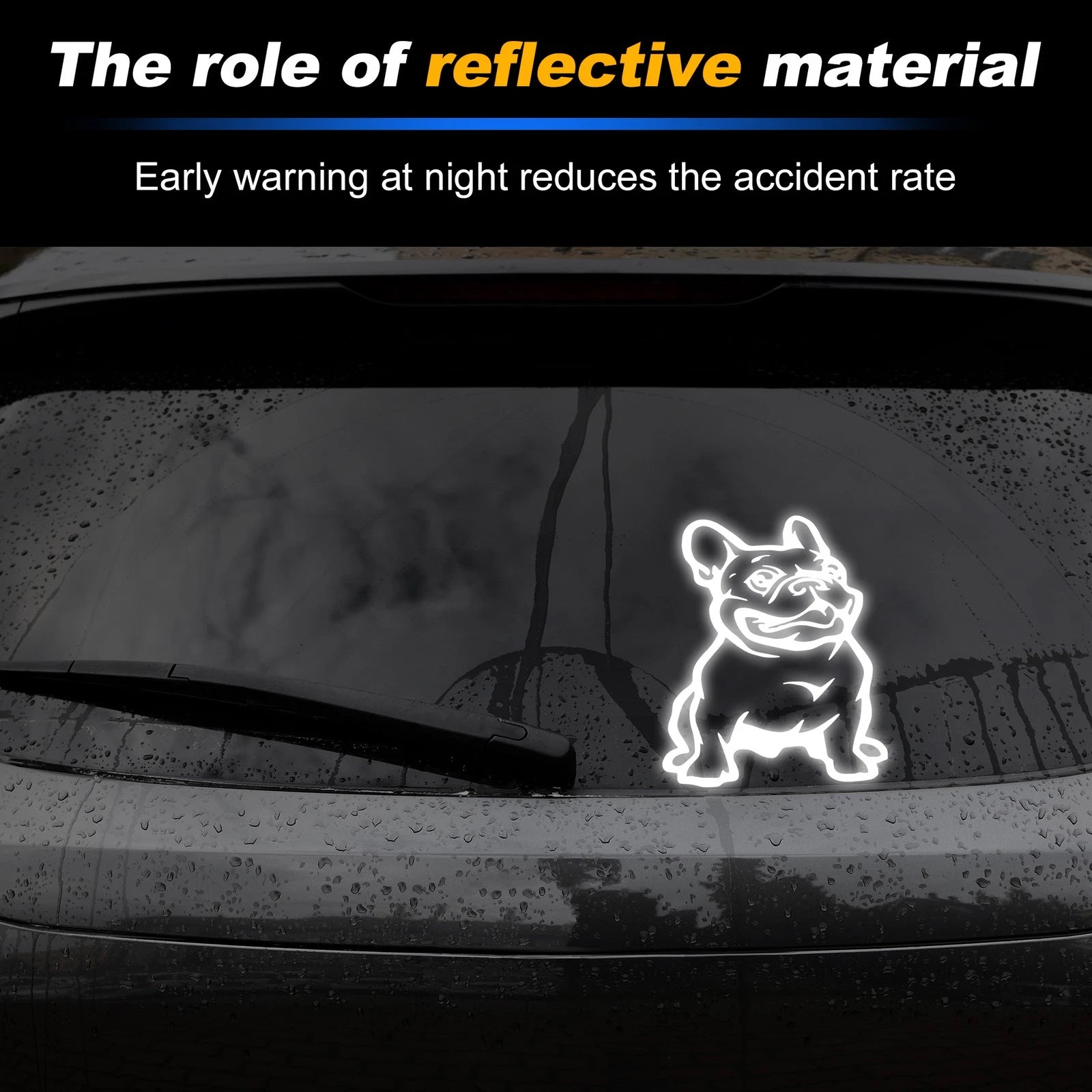 Reflective Bumper Decal for - Bulldog Front View