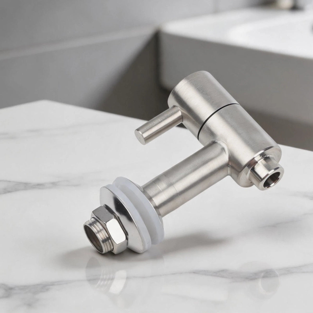 Stainless Steel Beer Keg Tap with Mesh Filter & Silicone Seal