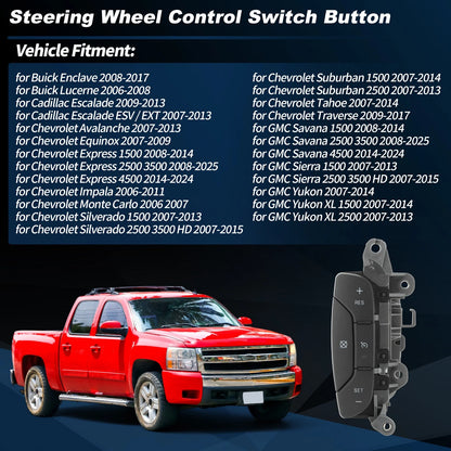 Cruise Control Switch Left Steering Wheel for Chevrolet Silverado Sierra 07-14