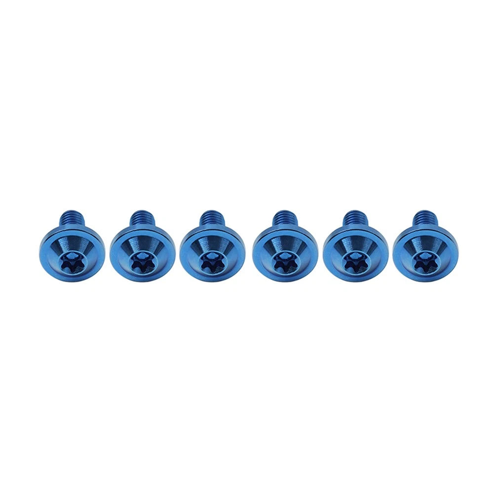 Set of 6 Blue Titanium M5x25mm Torx Head Screws for Motorcycle