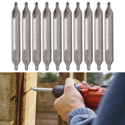 2mm Combined Drill Bits 60 Degree Countersinks - Silver Color, 5mm Diameter