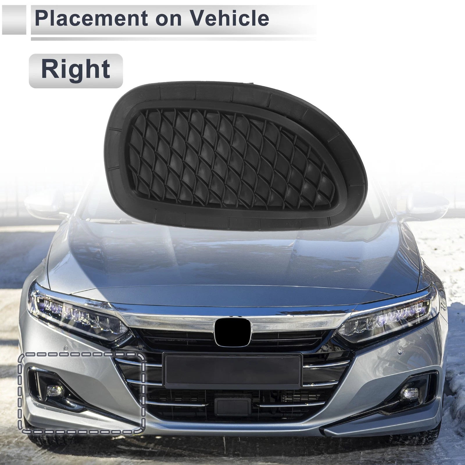 Front Right Fog Light Grill Replacement for Mercedes Benz GLA220 (2014–2020)