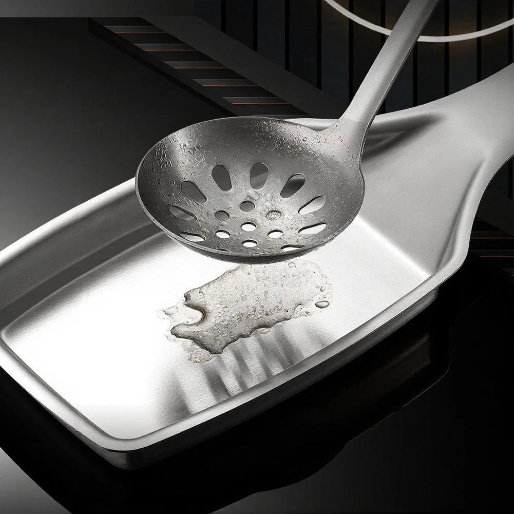 Stainless Steel Spoon Rest for Cooking Tools (20.5 cm x 10 cm)