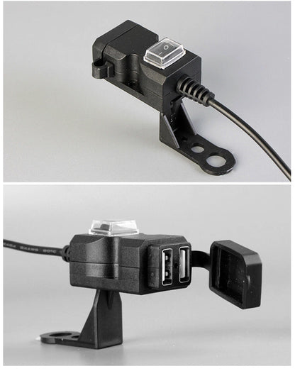 Dual-USB Charger Power Socket Adapter for Motorbike Motorcycle (12V)