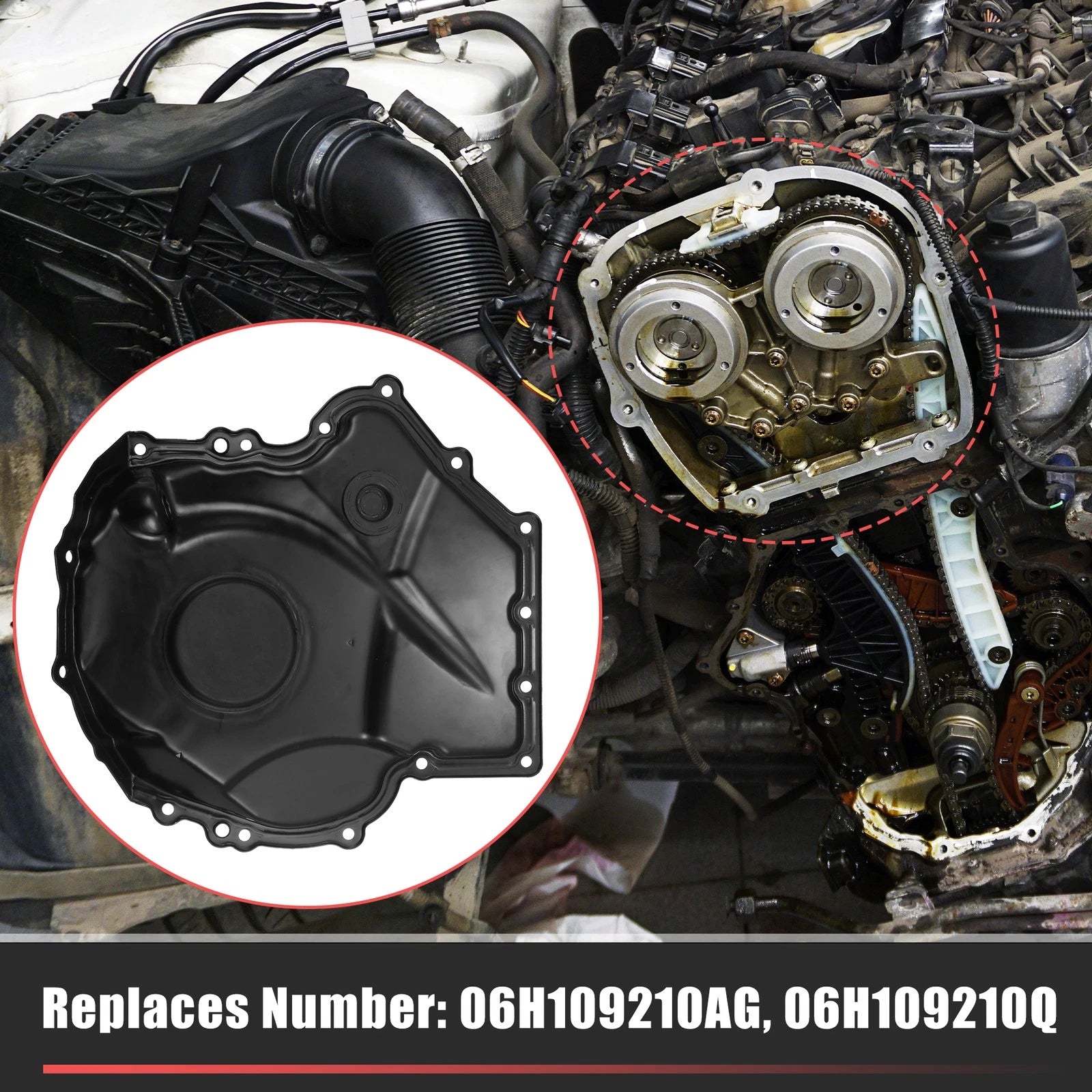 Engine Timing Chain Cover Replacement for Audi A3 A6 VW Beetle GTI Passat (2006–2015)