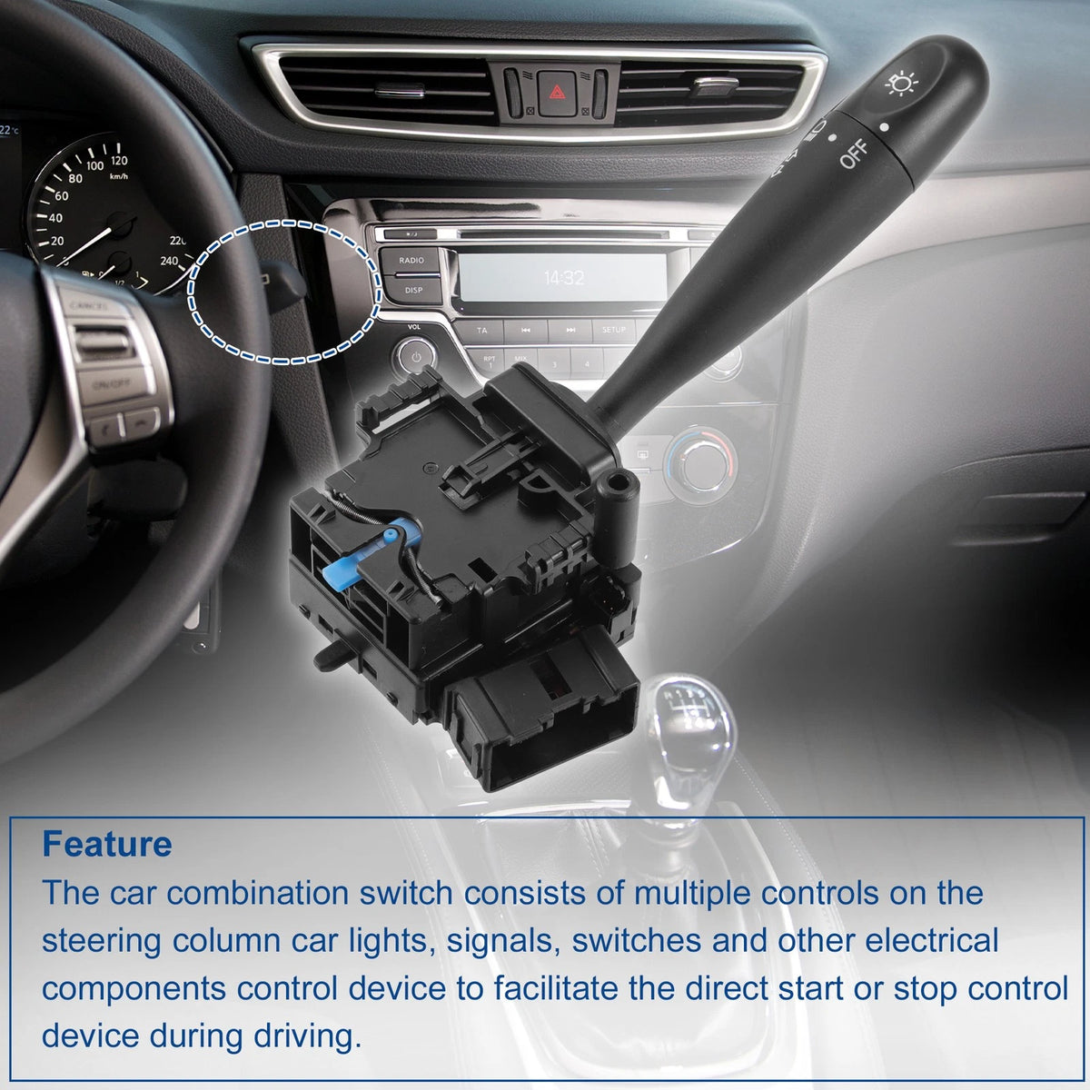 Steering Column Multifunction Turn Signal Switch for Toyota Corolla (1993–1997)