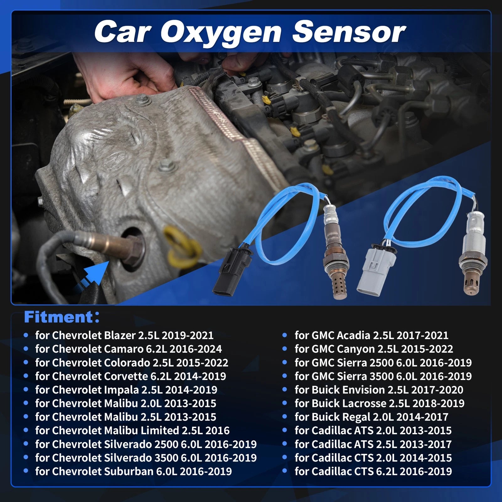 2X Upstream Downstream Oxygen Sensor for GMC Acadia (2017–2021)