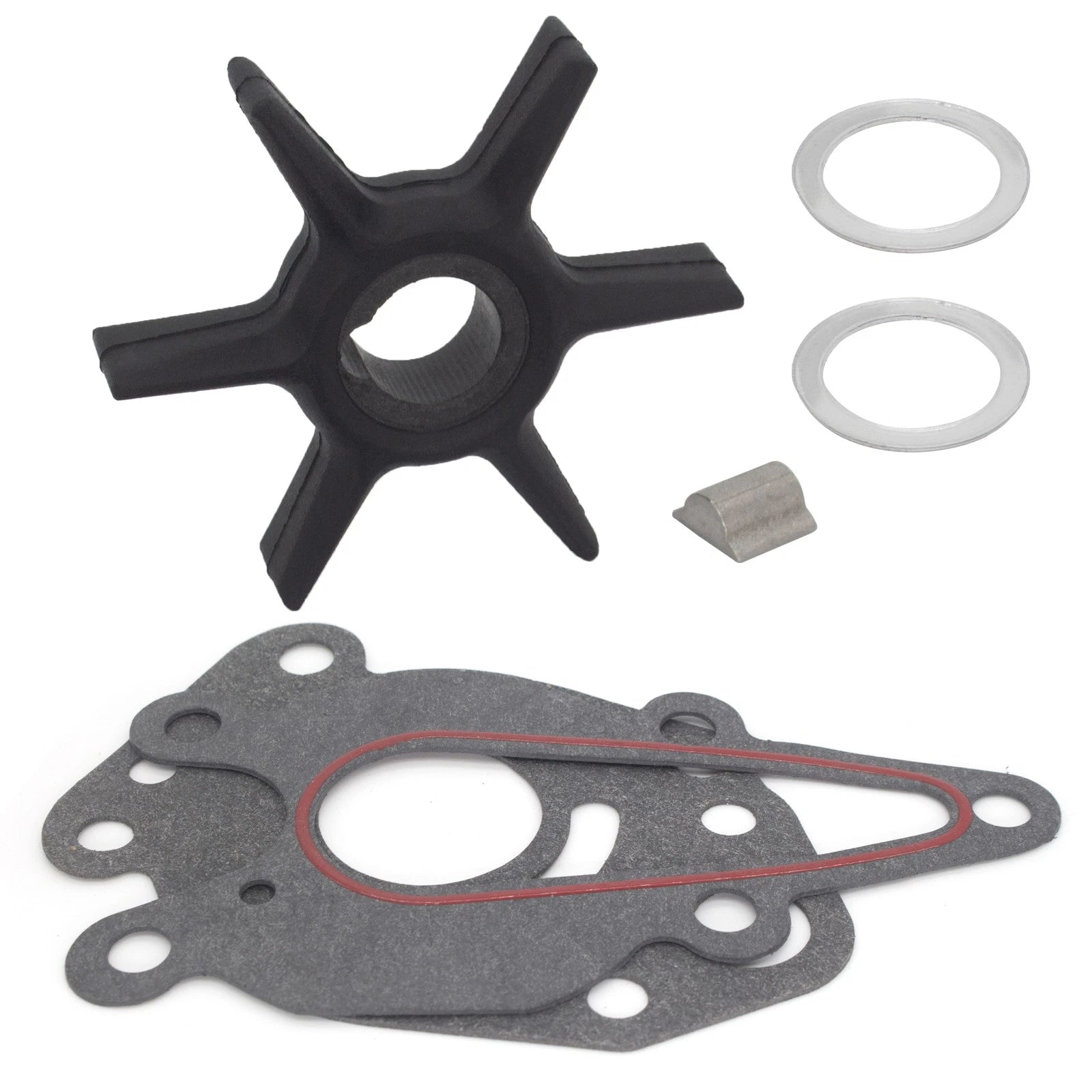 Outboard Motor Water Pump Impeller Kit for Mercury Mariner 6-15hp (N/A)