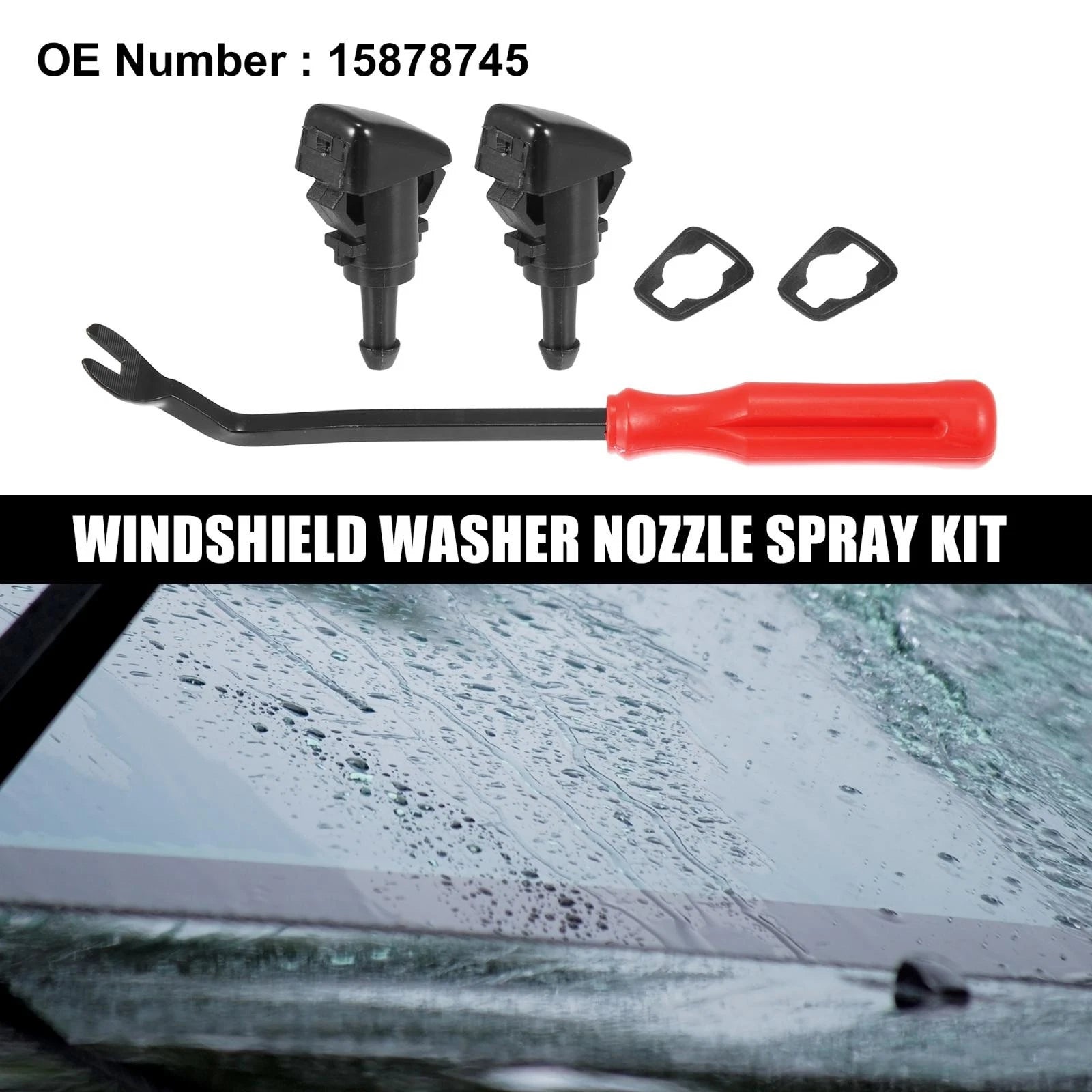 5pcs Front Windshield Washer Nozzle Kit for Envoy Trailblazer (2002–2009)