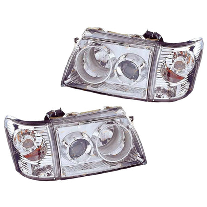 Set of 2 Altezza Headlights & Corner Lights for Toyota Hilux (2001–2005)