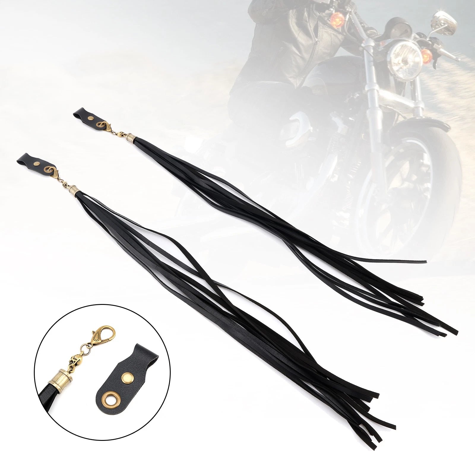 2X Brake Lever Grip Tassel for Harley Dyna, Road Glide, Road King