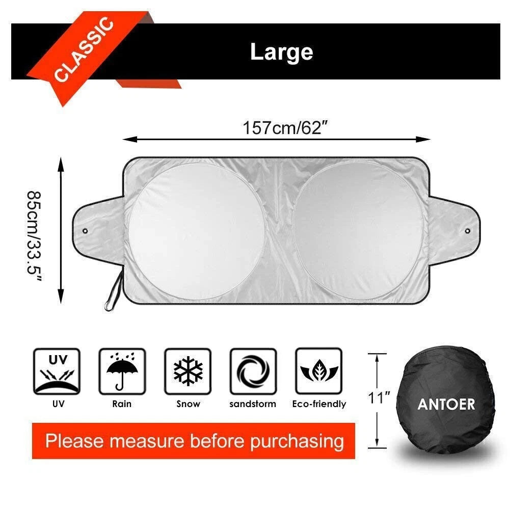 Foldable Sun Shade Windshield Cover for Car Front Window