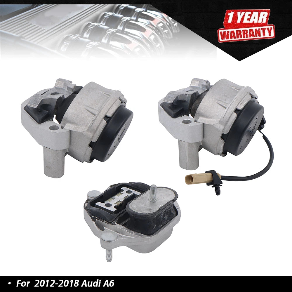 3PCS Engine Motor & Transmission Mount Set for Audi A6 2.0L (2012–2018)