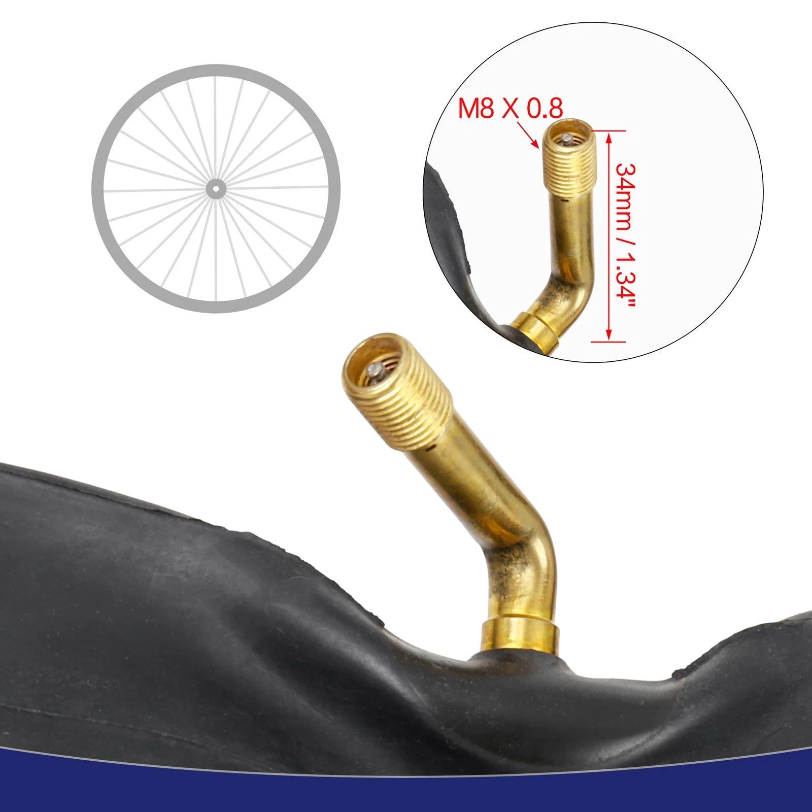 Bicycle Inner Tube 14 Inch Bent Valve Replacement for Universal (1980–2026)