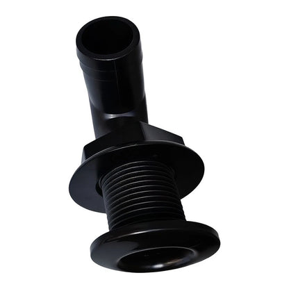Set of 4 Black Plastic Thru Hull Fittings 90 Degree for Marine Applications