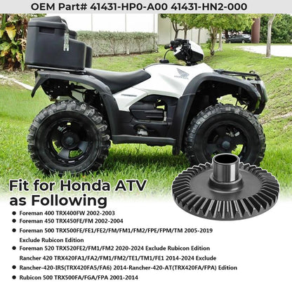 Rear Axle Differential Ring Gear for Honda TRX 400 450 500 (2000–2023)