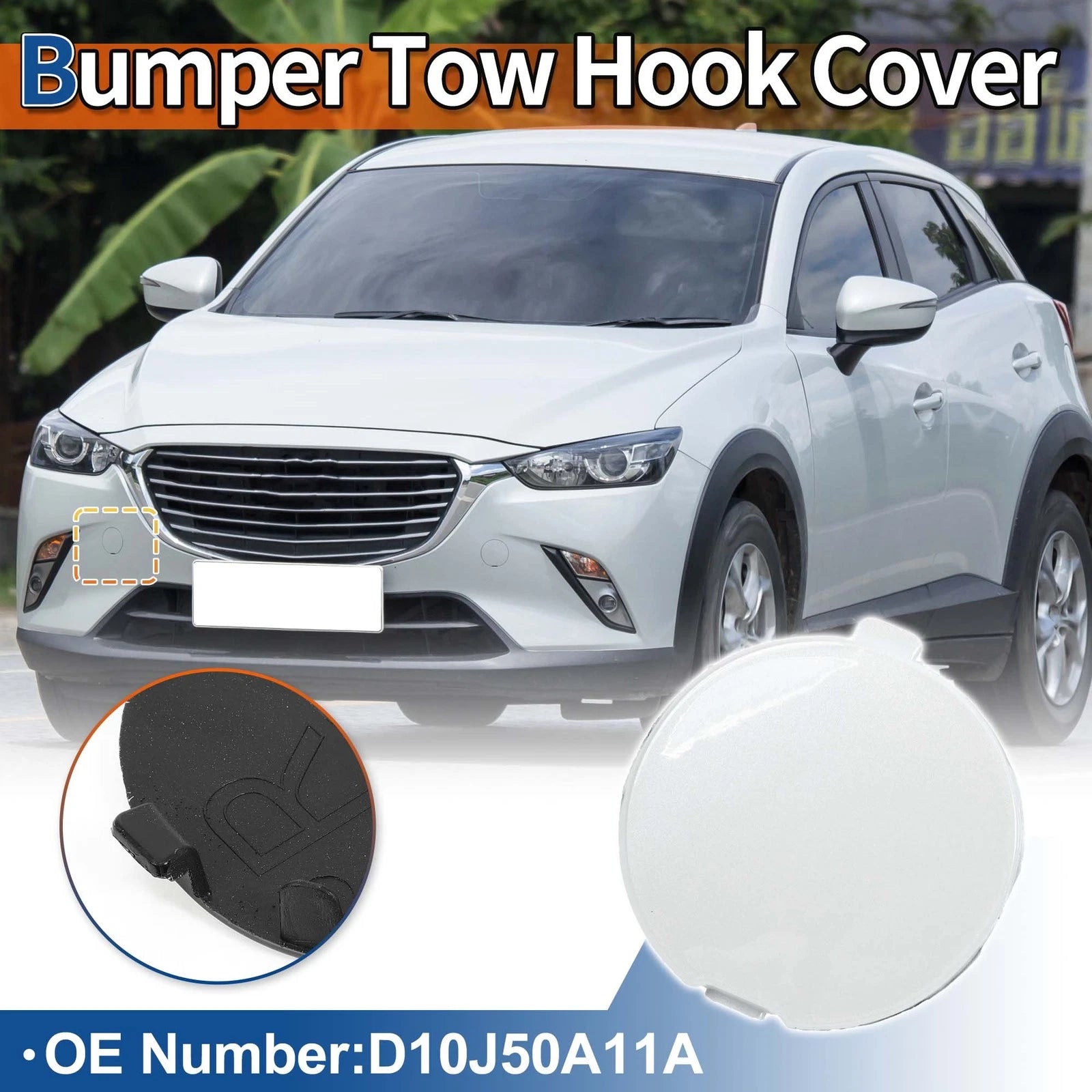 Front Tow Hook Cover Replacement for Mazda CX-3 (2016–2022)
