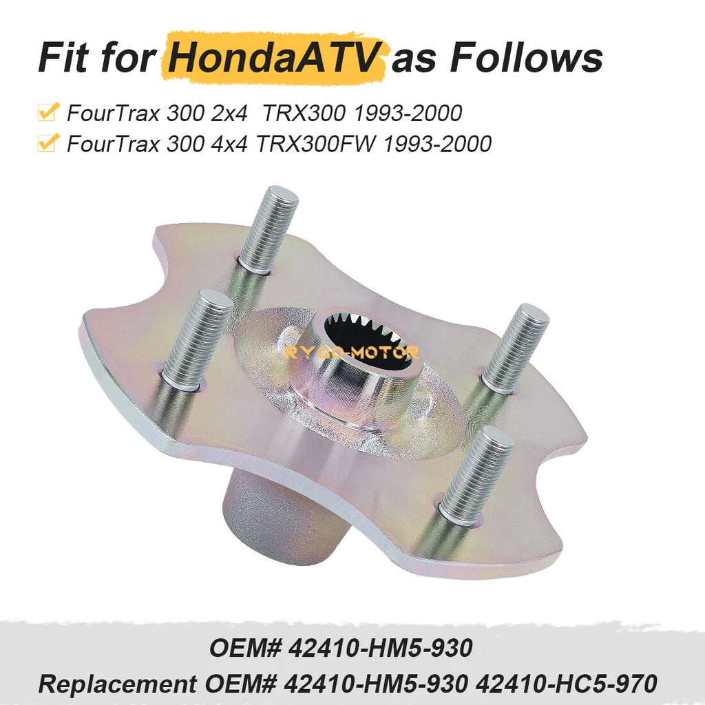 Rear Wheel Hub for Honda FourTrax 300 TRX300 TRX300FW (1993–2000)