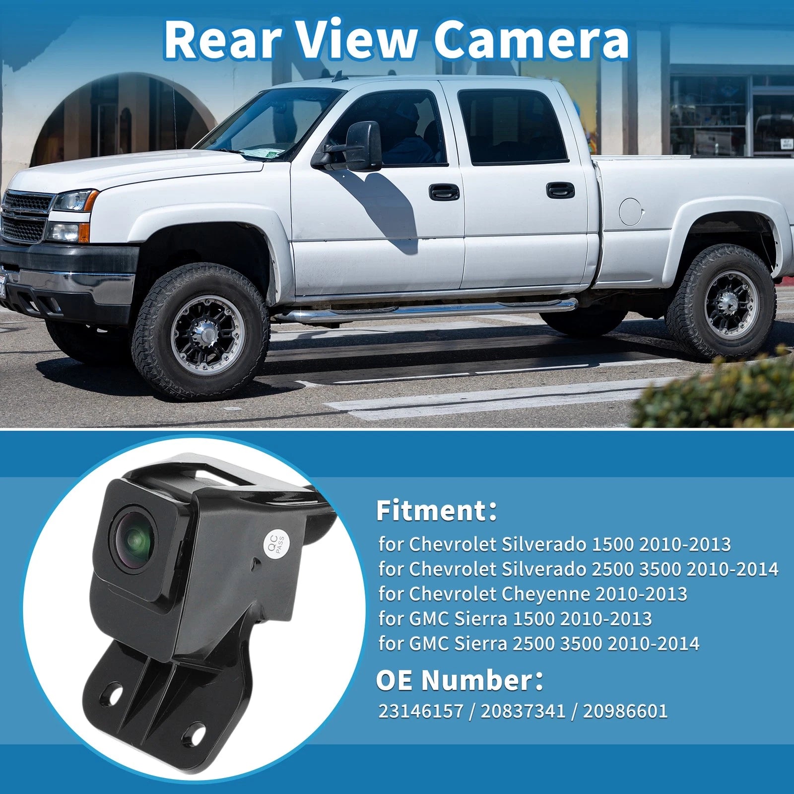 Rear View Park Assist Camera Replacement for Chevrolet Silverado Sierra (2010–2013)