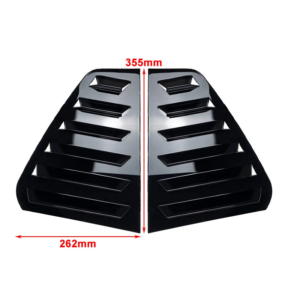 Rear Window Side Vent Shutter Louver Cover Trim Fit VW Golf MK7 MK7.5 14-19 Pair