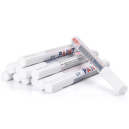 12x White Tire Pen for Tyre Tread Paint Marker Waterproof