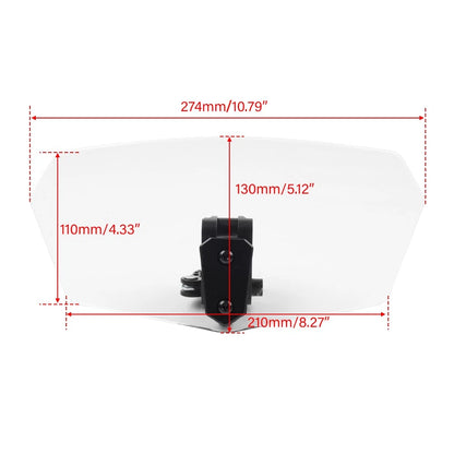 Adjustable Windshield Extension Air Deflector for Universal Fit