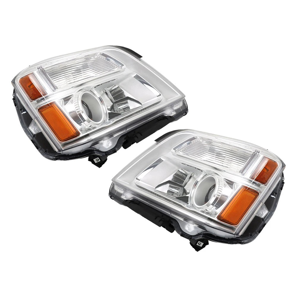 Pair Halogen Headlights for GMC Terrain (2010–2015) Chrome Clear Lens