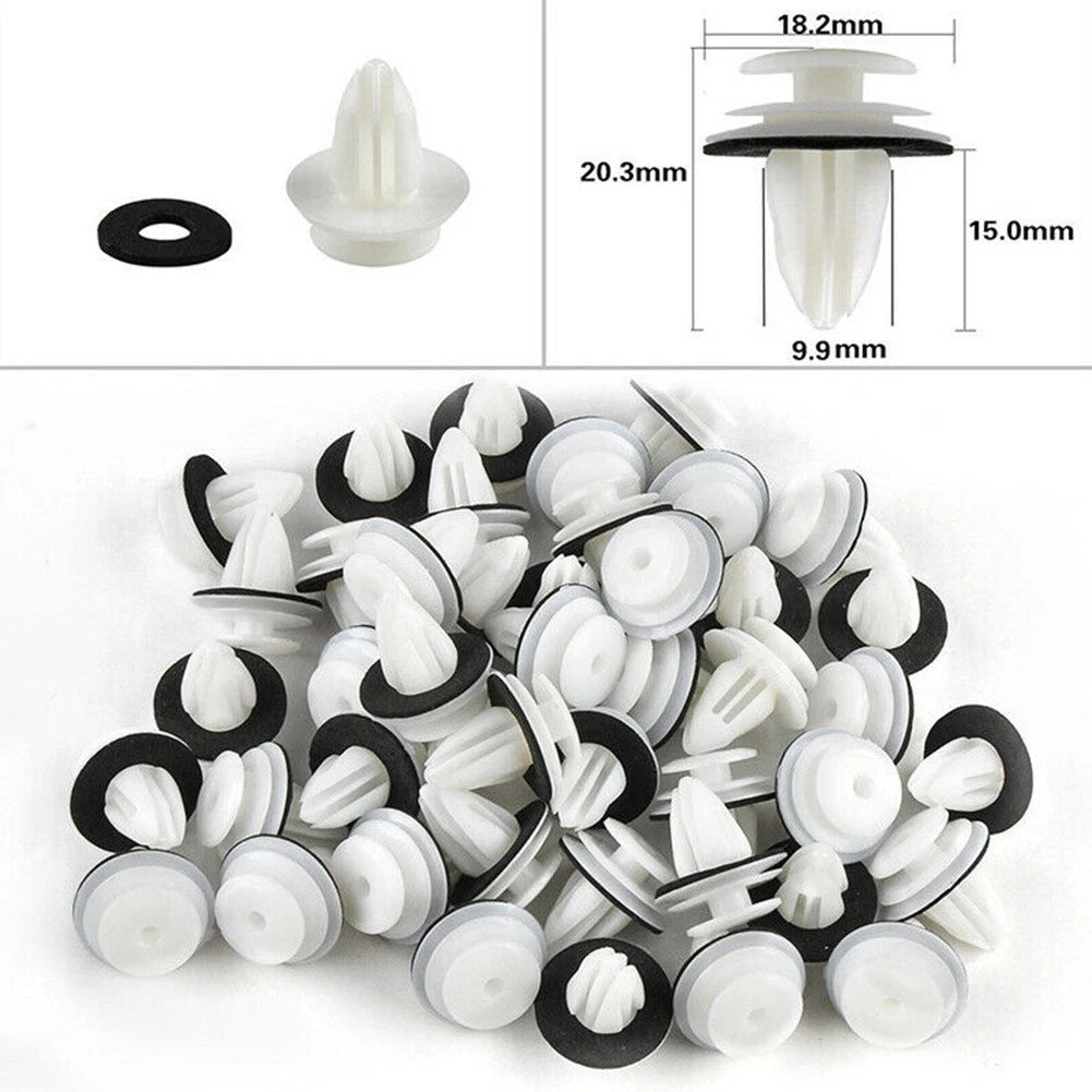 50pcs Plastic Door Trim Retainers for Toyota
