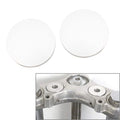 2 Pcs Motorcycle Silver Handlebar Riser Top Clamp Decoration Cover For Harley
