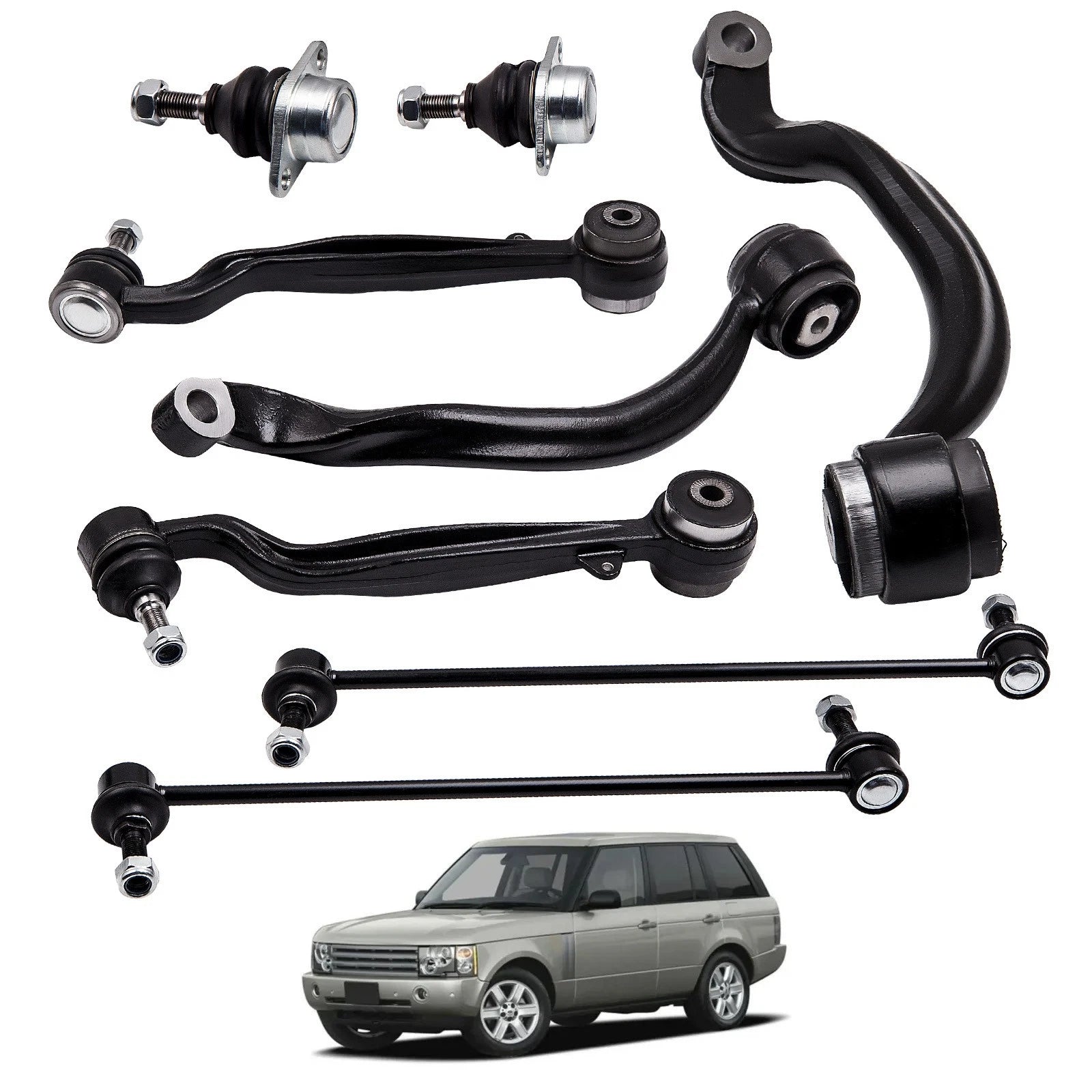 8pcs Control Arm & Sway Bar Link for Land Rover (2003–2012)