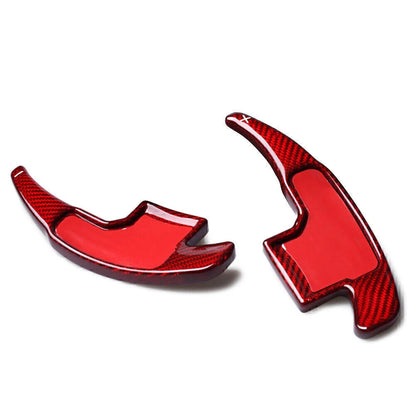 Steering Wheel Paddle Shift Extensions for Ford Mustang (2015–2017) Carbon Fiber Red