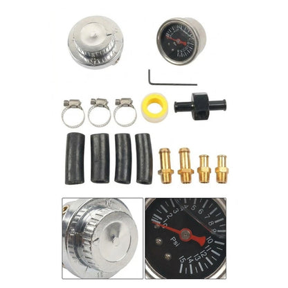 Fuel Pressure Gauge Kit 1-5 PSI Range for Carburetor Adjustment and Tuning