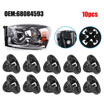 Set of 10 Tail Light Grommet Retainer Mount Clips for Dodge 1500/2500/3500 (2007–2013)