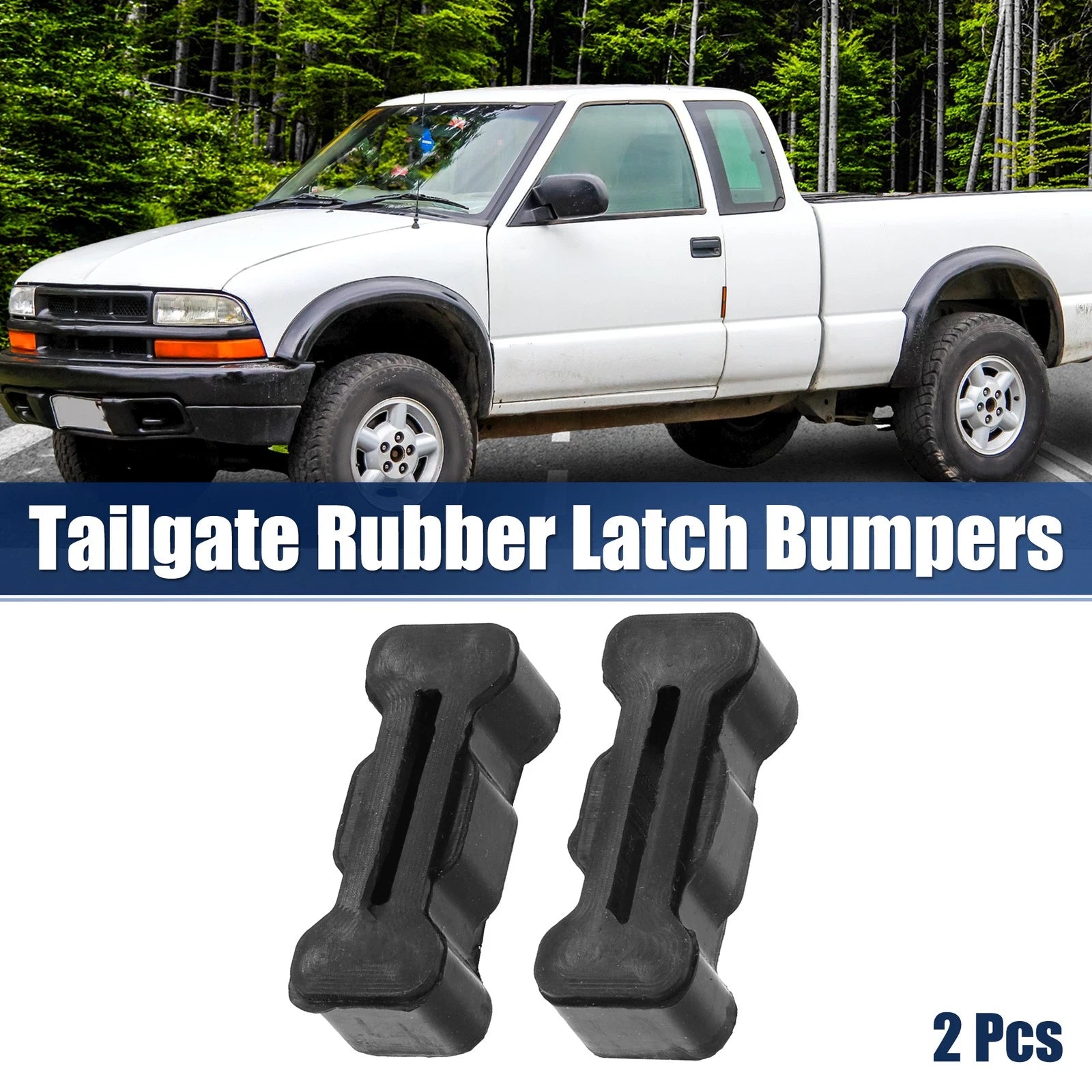 Latch Bumpers Front Pair Replacement for Chevrolet S10 GMC Sonoma (1998–2004)