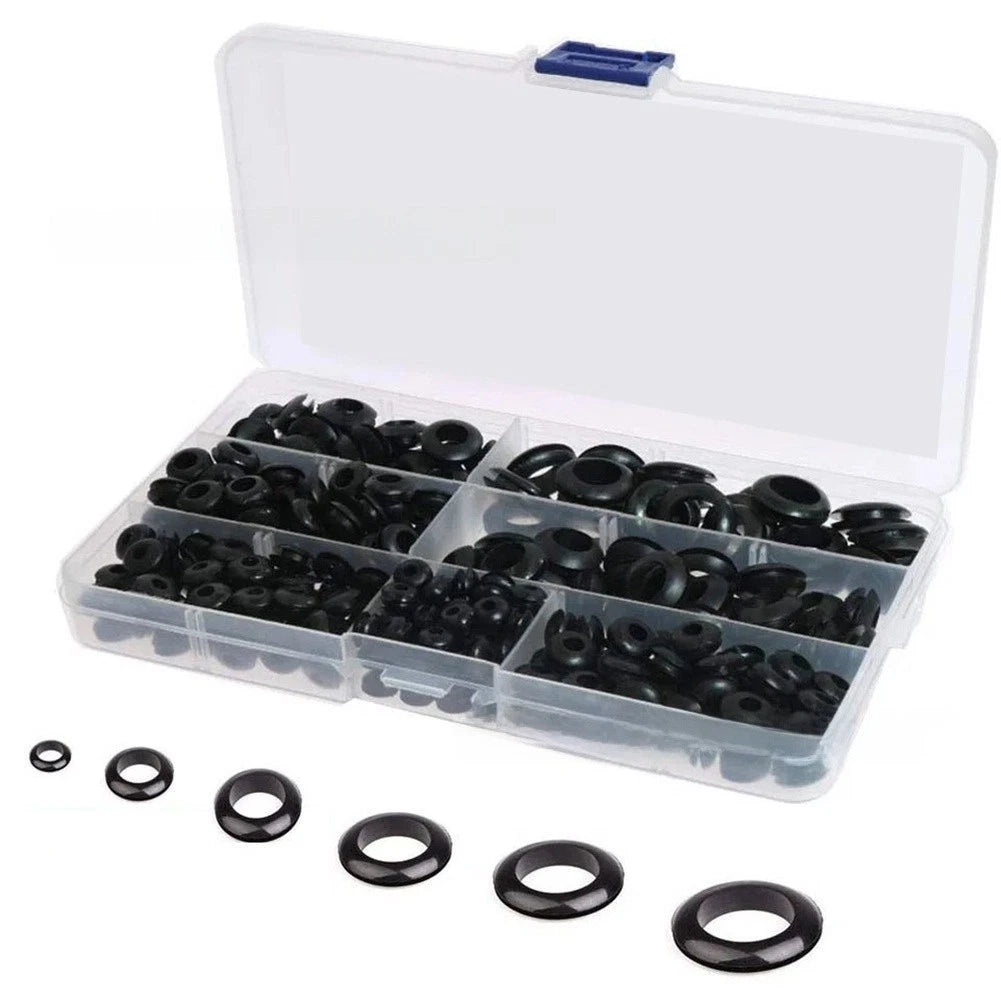 Rubber Grommet Kit 260pcs for Auto Marine RV Lighting Installations