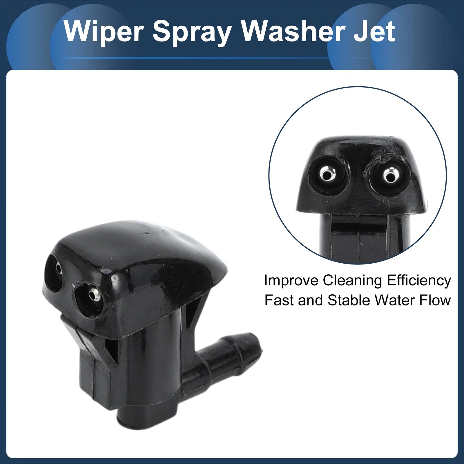 Windshield Washer Nozzle with Hose Connector for Jeep (No. 55372143AB)